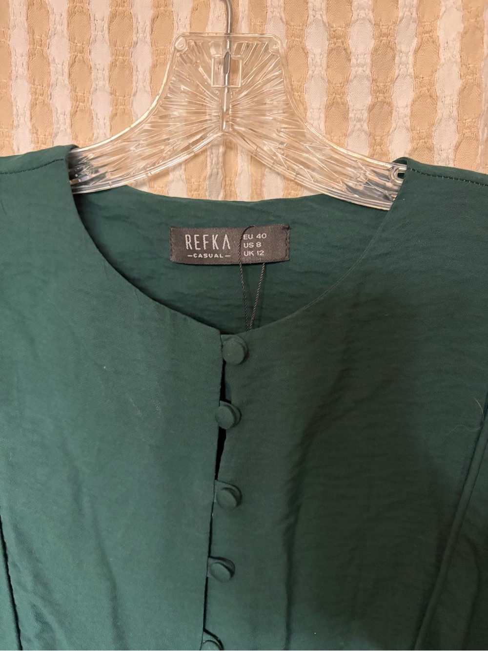 Deep Green Long Sleeve Tiered Maxi Dress - Picture 2 of 3